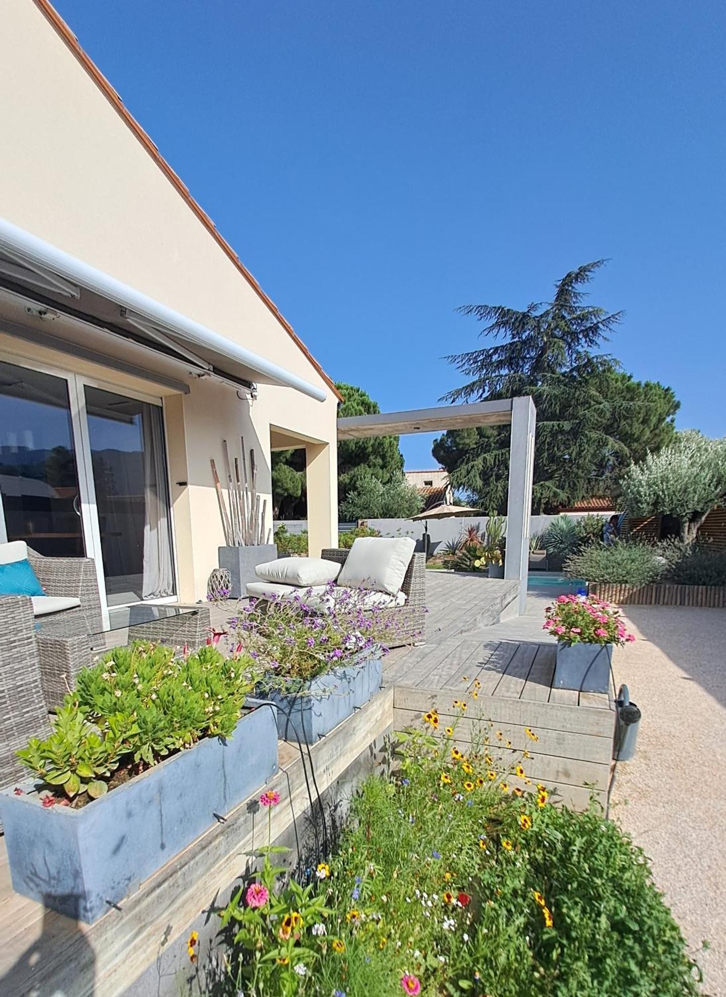 Belle Villa Avec Piscine Vue Montagne A 10 Mn De La Mer A Argeles Bagian luar foto